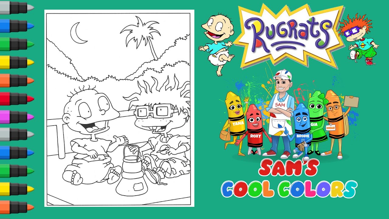 Coloring rugrats toy and chuckie coloring book page rugrats toy and chuckie coloring page