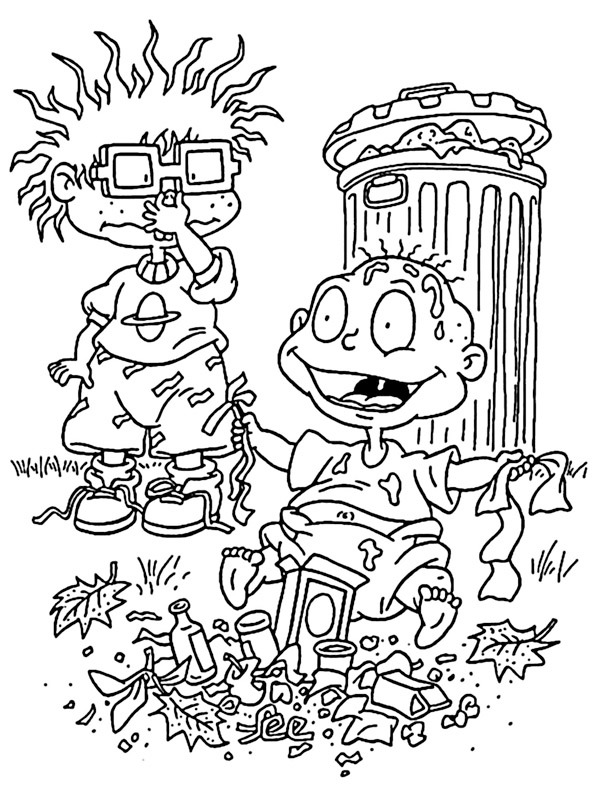 Chuckie finster and tommy pickles coloring page