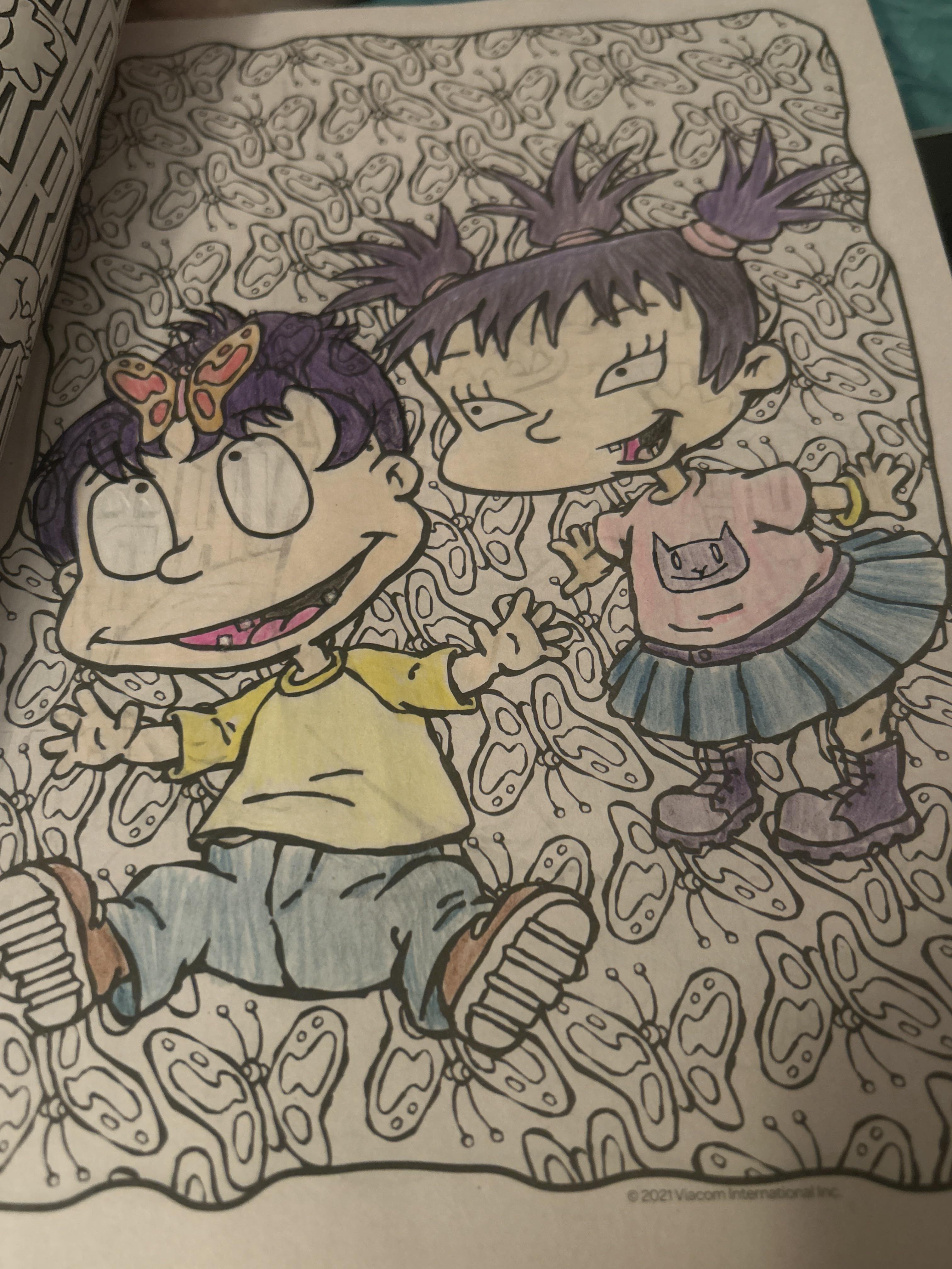 Got my hands on a rugrats coloring book made some modifications to tommy to look like how i imagine him at rrugrats
