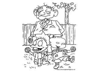 Rugrats colouring pages and kids colouring activities ppt