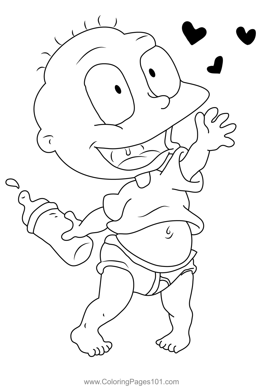 Tommys undies coloring page for kids