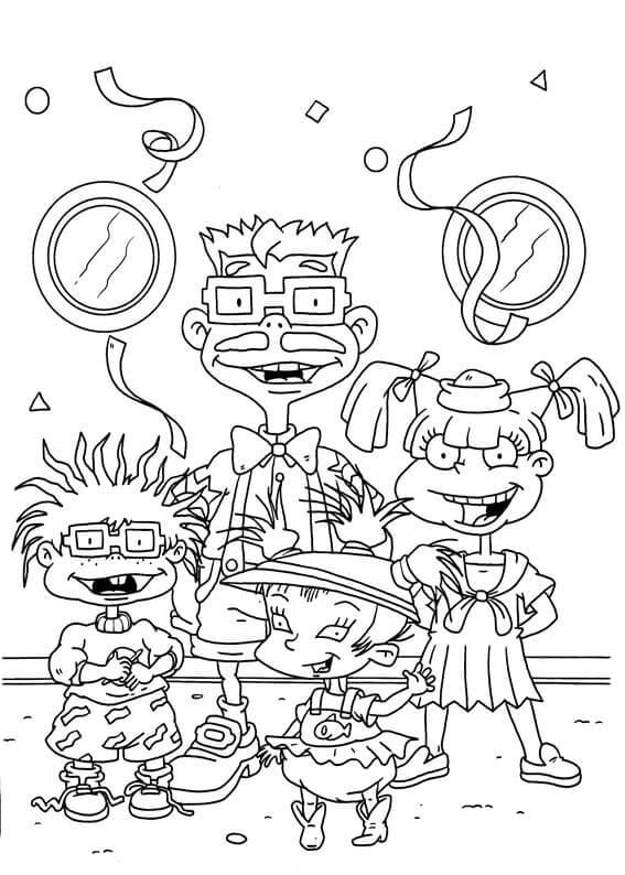 Party for children coloring page