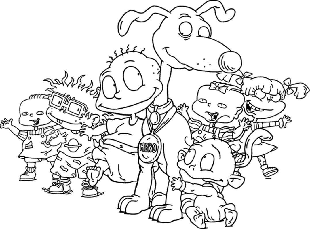 Kids rugrats coloring page cartoon coloring page
