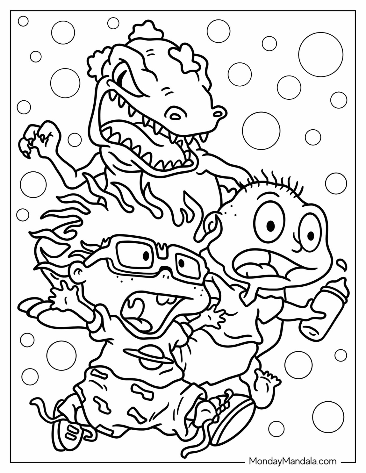 Rugrats coloring pages free pdf printables