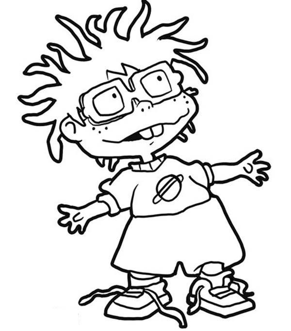 Chuckie finster from the rugrats coloring page color luna cartoon coloring pages coloring pages coloring books