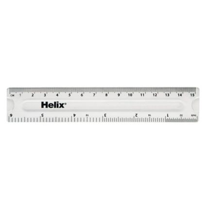 Plastic ruler cm inches clear