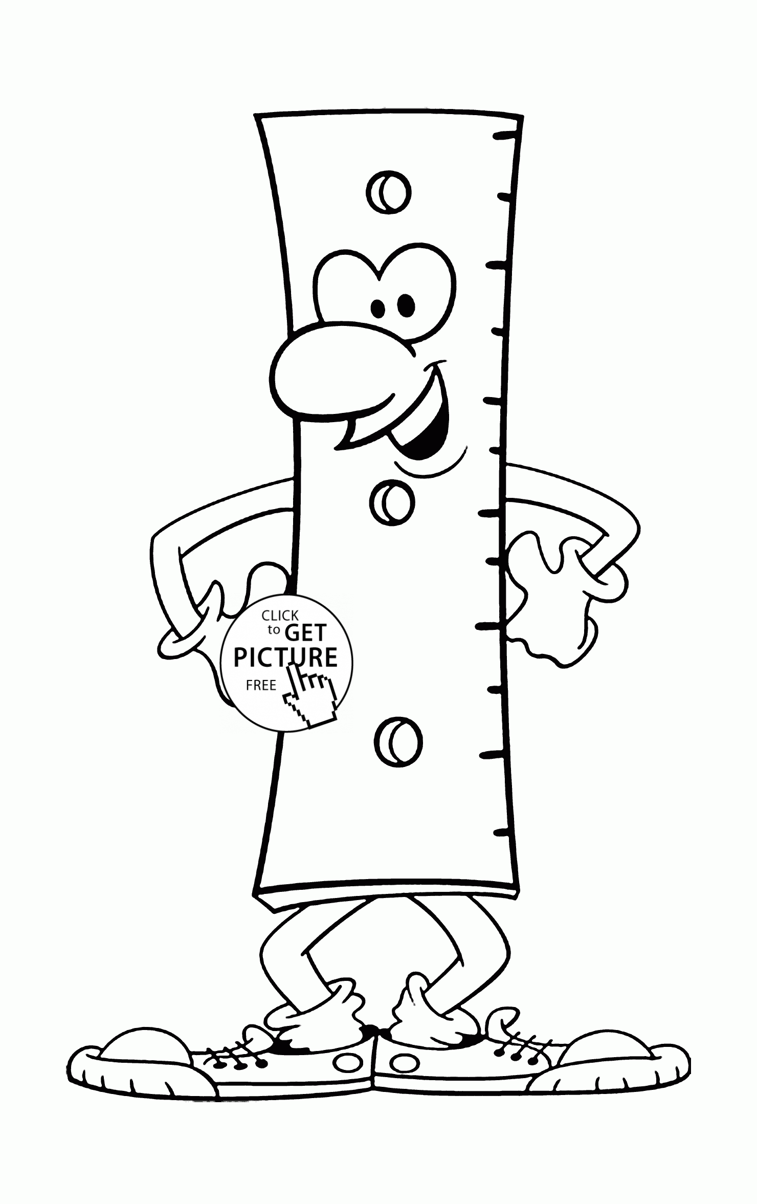 Back to school funny ruler coloring page for kids educational coloring pag printabl free