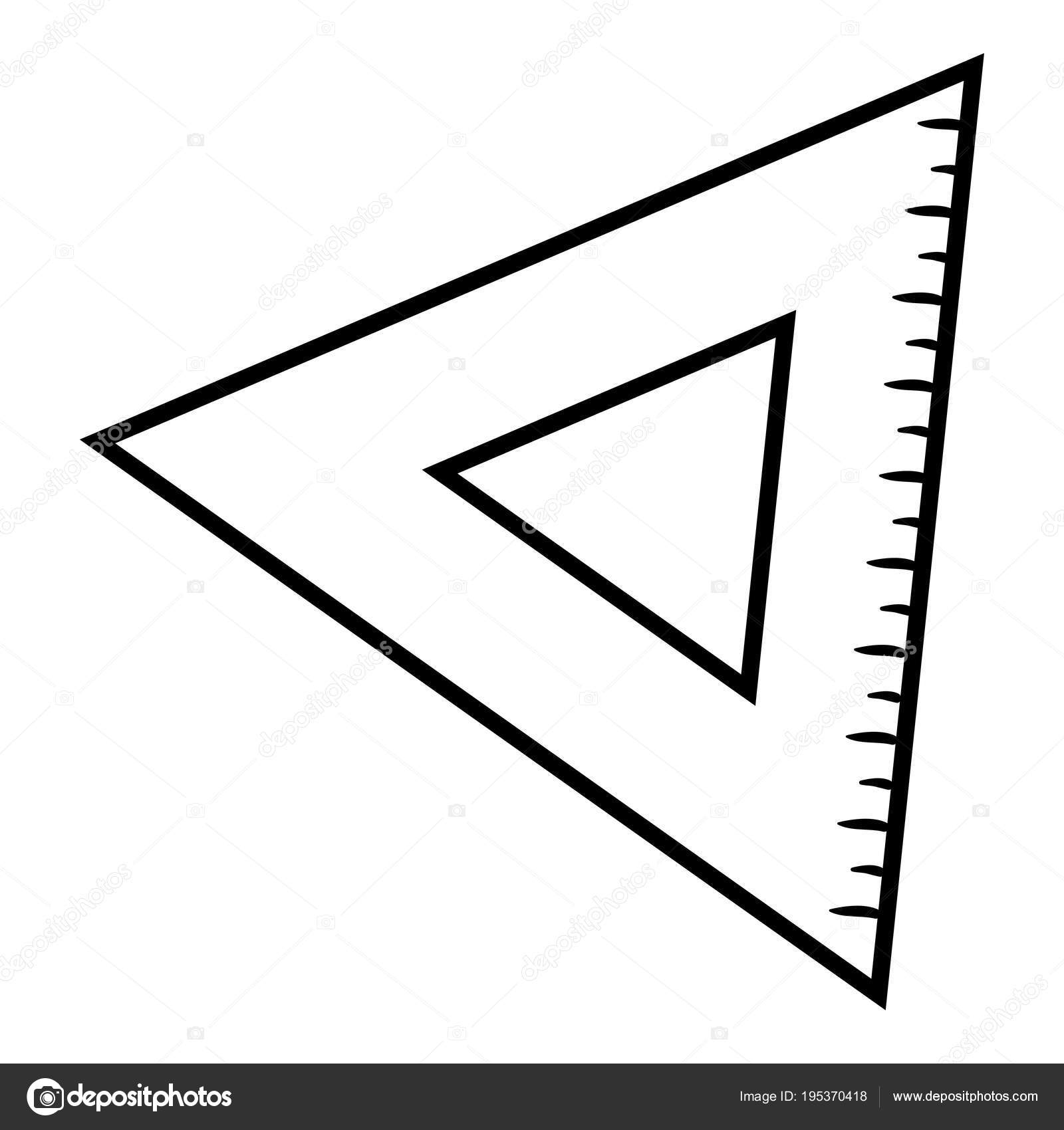 Coloring book triangle ruler stock vector by ksenyasavva