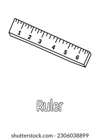 Ruler coloring pages interior amazon kdp stock illustration