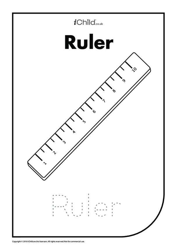 Ruler louring in handwriting