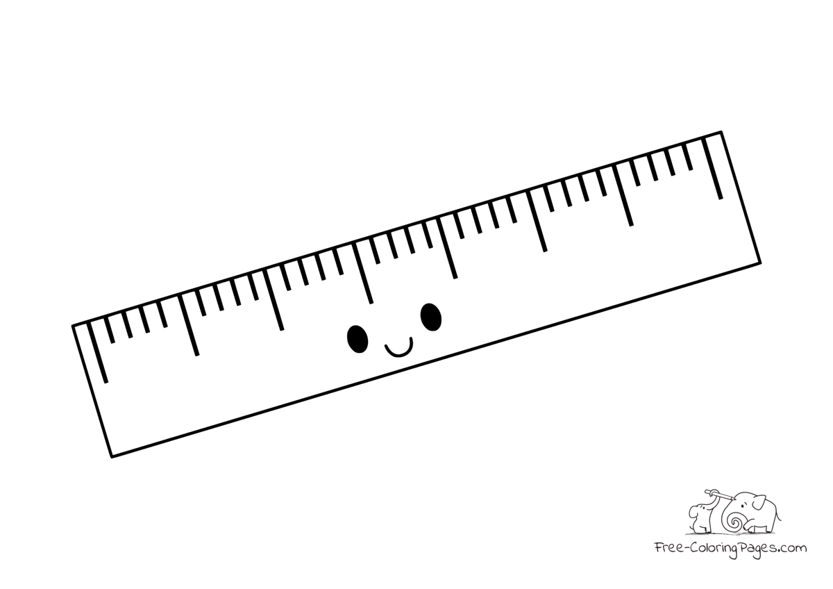 Coloring page smiling ruler