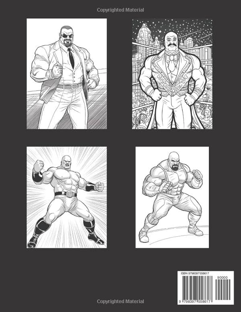 Retro rumble wrestler coloring bookfans of wrestling n enjoy unique old school wrestlers to color for stress reliefrelaxation and fun thomas laurence books