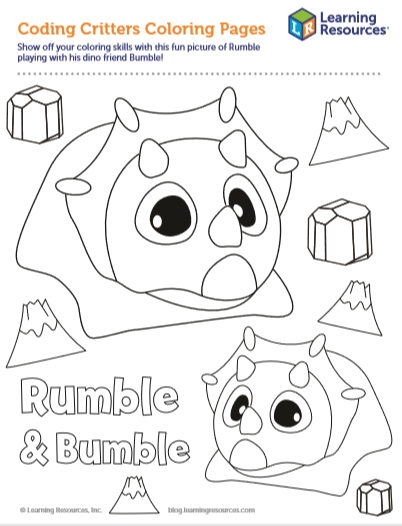 Coding critters coloring pages