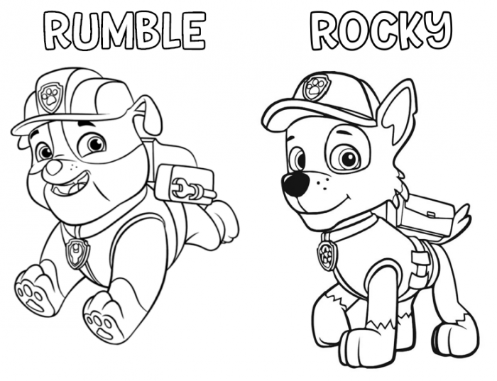 Rumble rocky coloring pages paw patrol coloring paw patrol paw patrol birthday