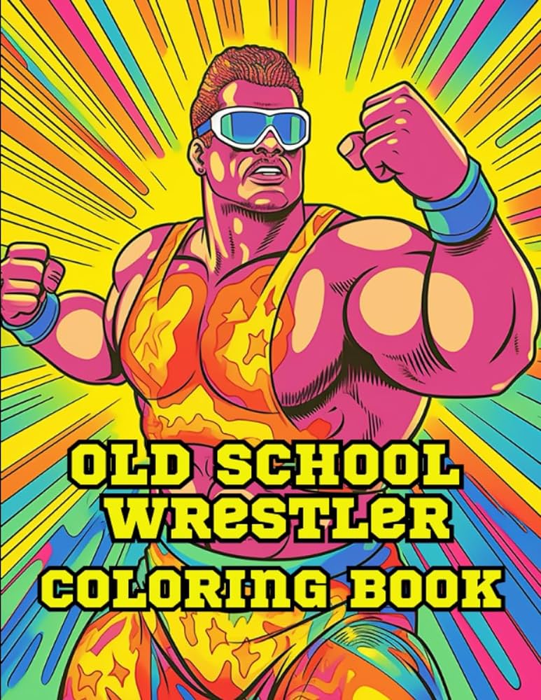 Retro rumble wrestler coloring bookfans of wrestling n enjoy unique old school wrestlers to color for stress reliefrelaxation and fun thomas laurence books