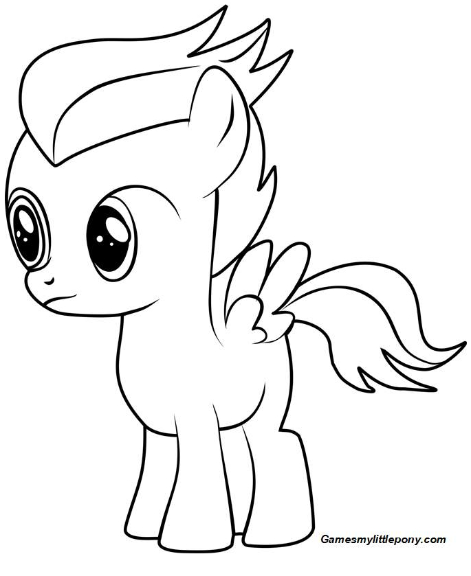 Mlp coloring rumble coloring page