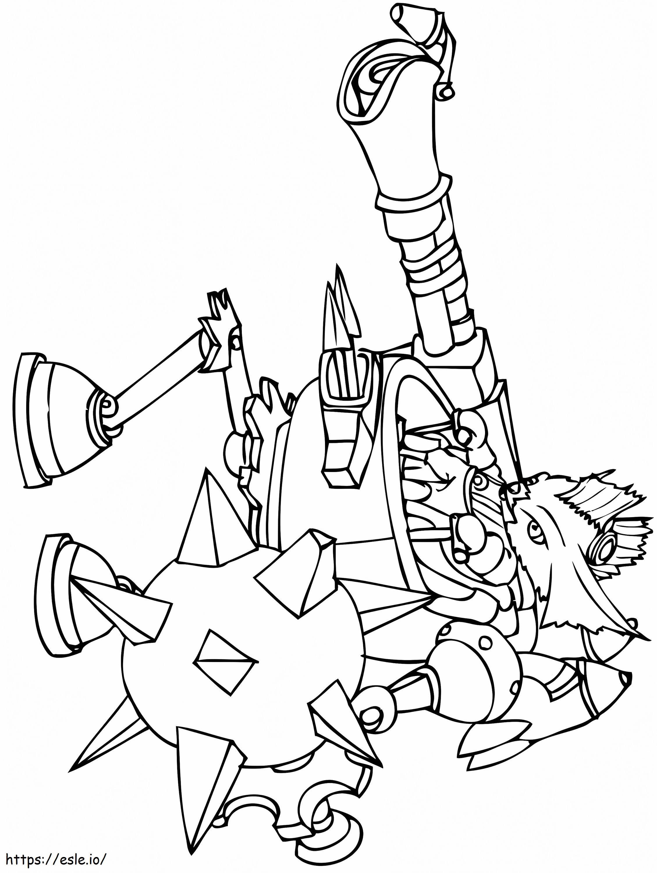 Rumble a coloring page