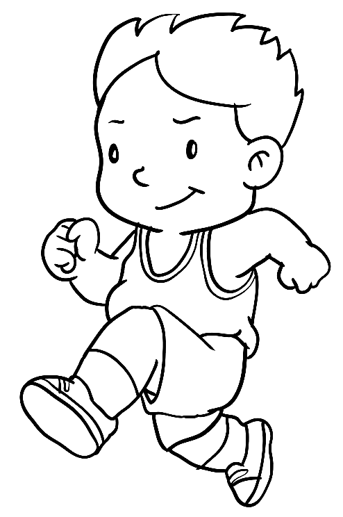 Running coloring pages printable for free download