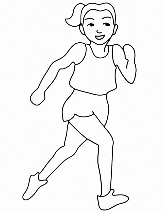 Running coloring pages