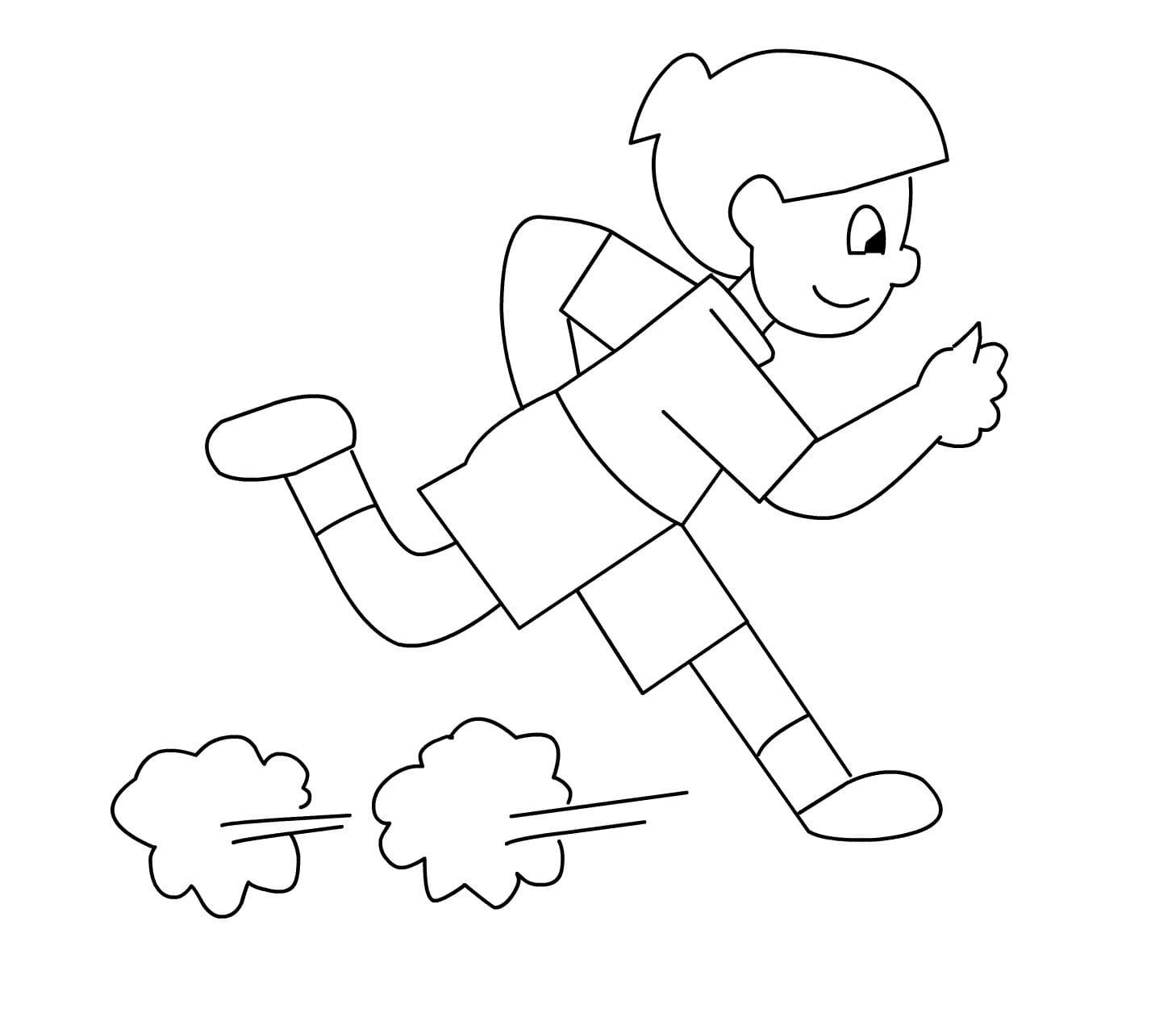 Running coloring pages