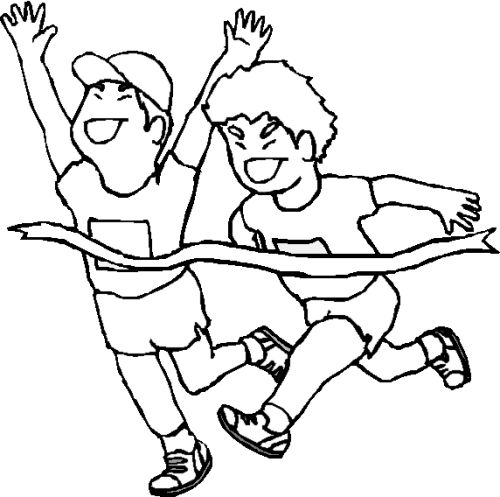 Printable marathon running coloring pages pdf