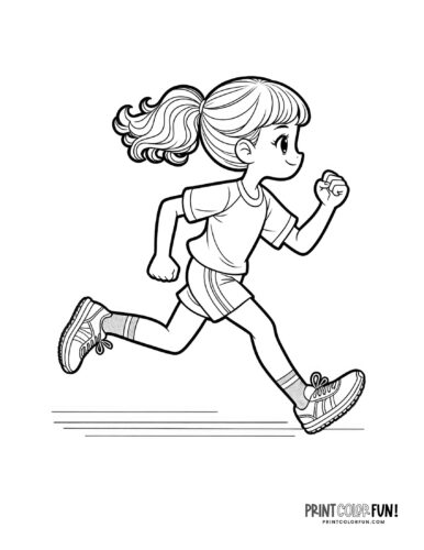 Running clipart coloring pages discover the joy of jogging together at