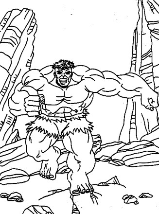 Incredible hulk coloring page