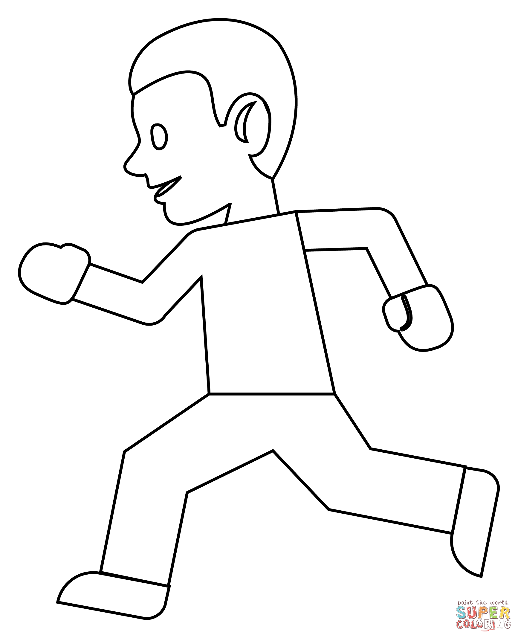 Person running coloring page free printable coloring pages
