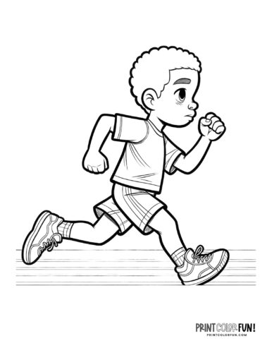 Running clipart coloring pages discover the joy of jogging together at