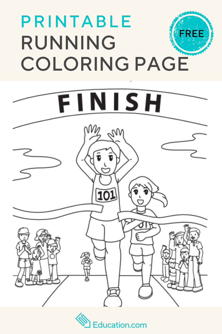 Running worksheet education cool coloring pages kid coloring page coloring pages