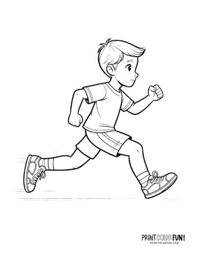 Running clipart coloring pages discover the joy of jogging together at