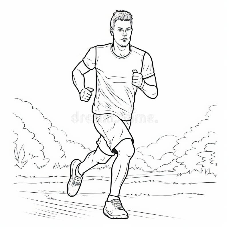 Running coloring pages stock illustrations â running coloring pages stock illustrations vectors clipart