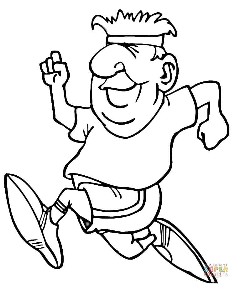 Running coloring page free printable coloring pages