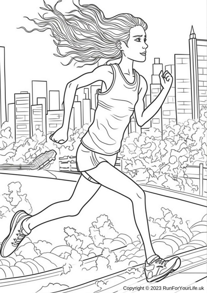 Running colouring pages run for your life