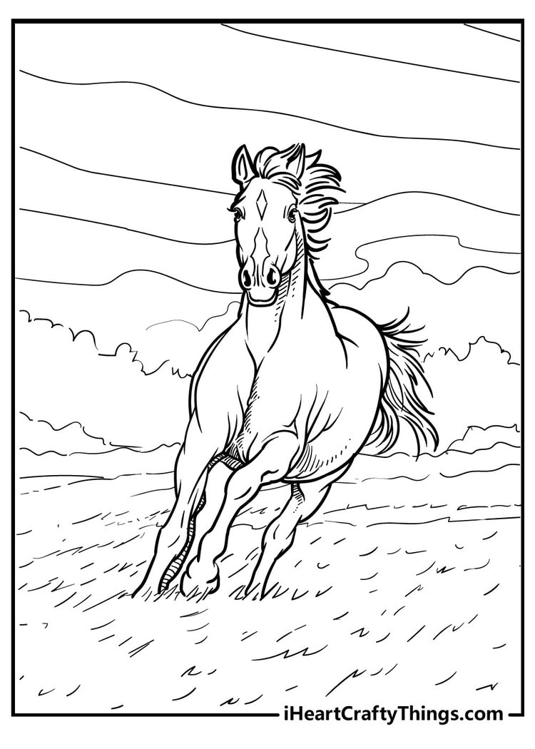 Horse coloring pages free printables