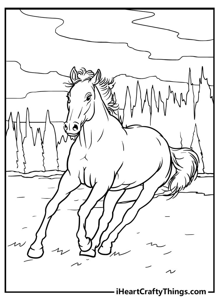 Horse coloring pages free printables