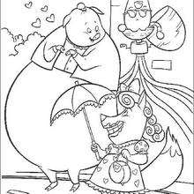 Runt and foxy loxy coloring pages