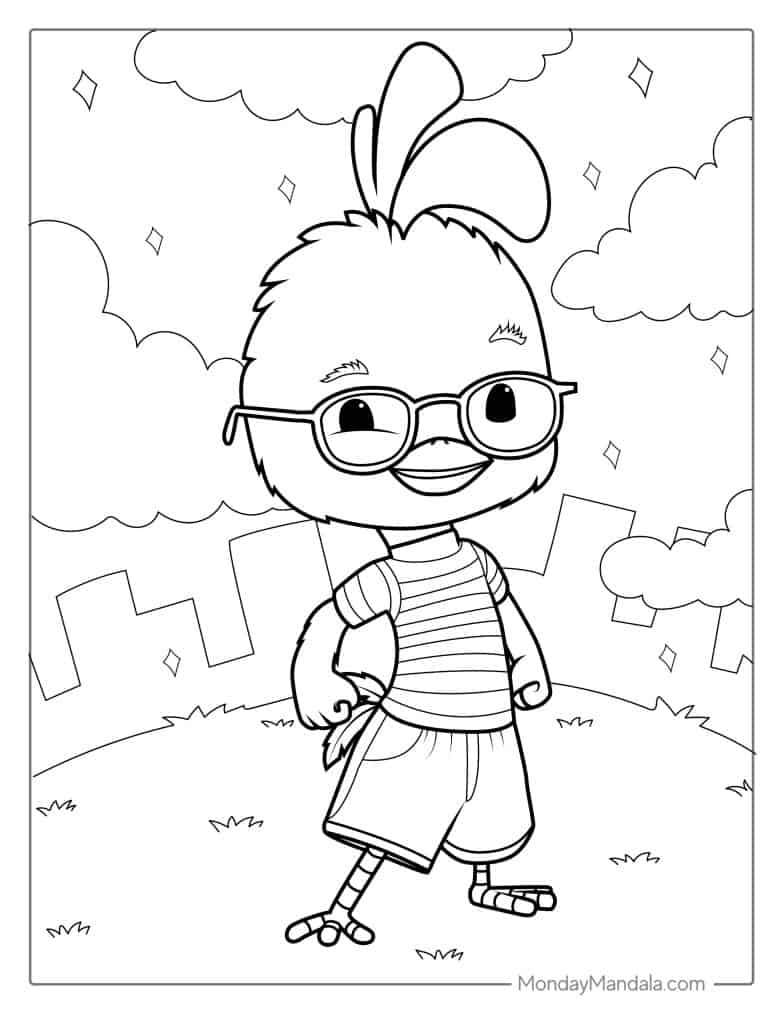 Chicken coloring pages free pdf printables