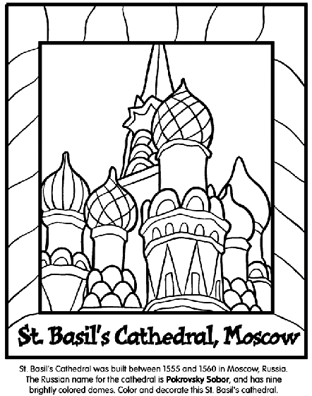 St basils cathedral moscow coloring page