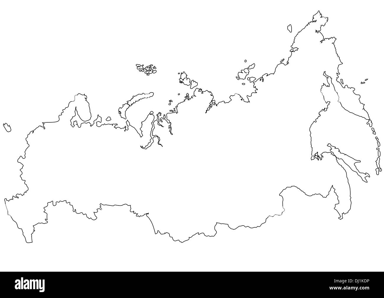 Russia map outline hi