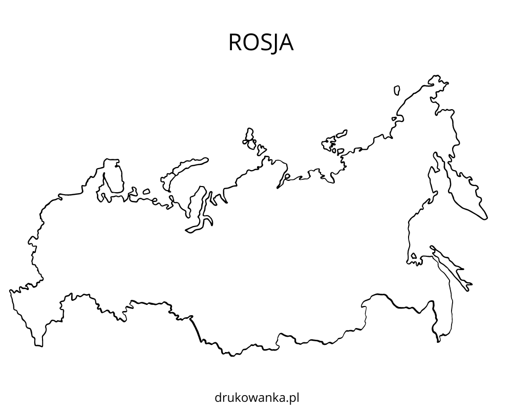 Russia coloring book map to print and online