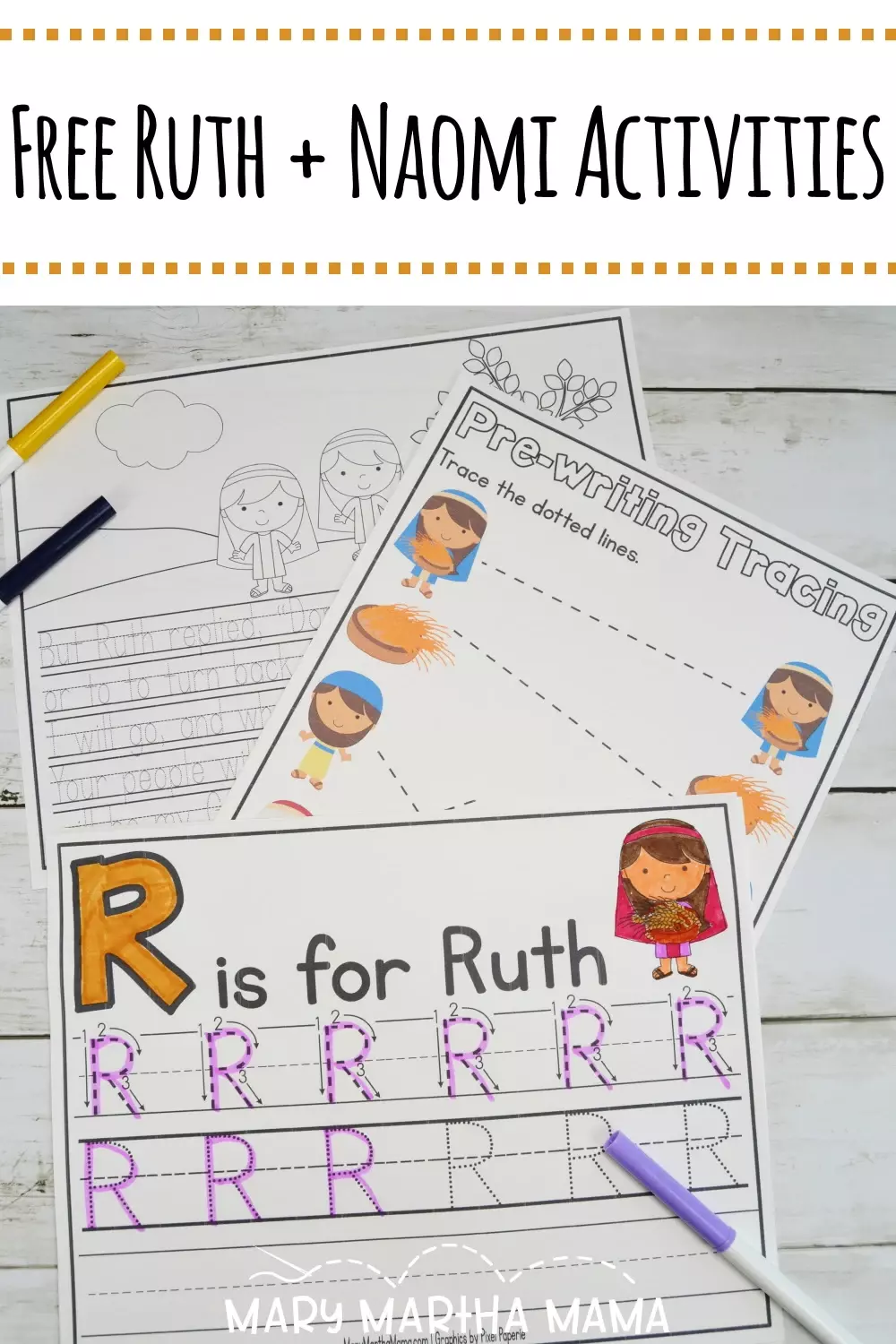 Printable ruth and naomi activities