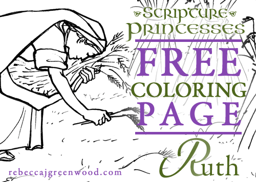 Free coloring page ruth â rebecca j greenwood