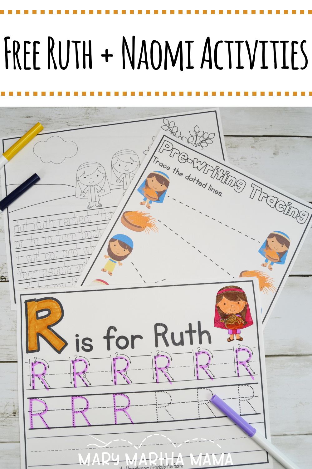 Free printable ruth and naomi activities â mary martha mama