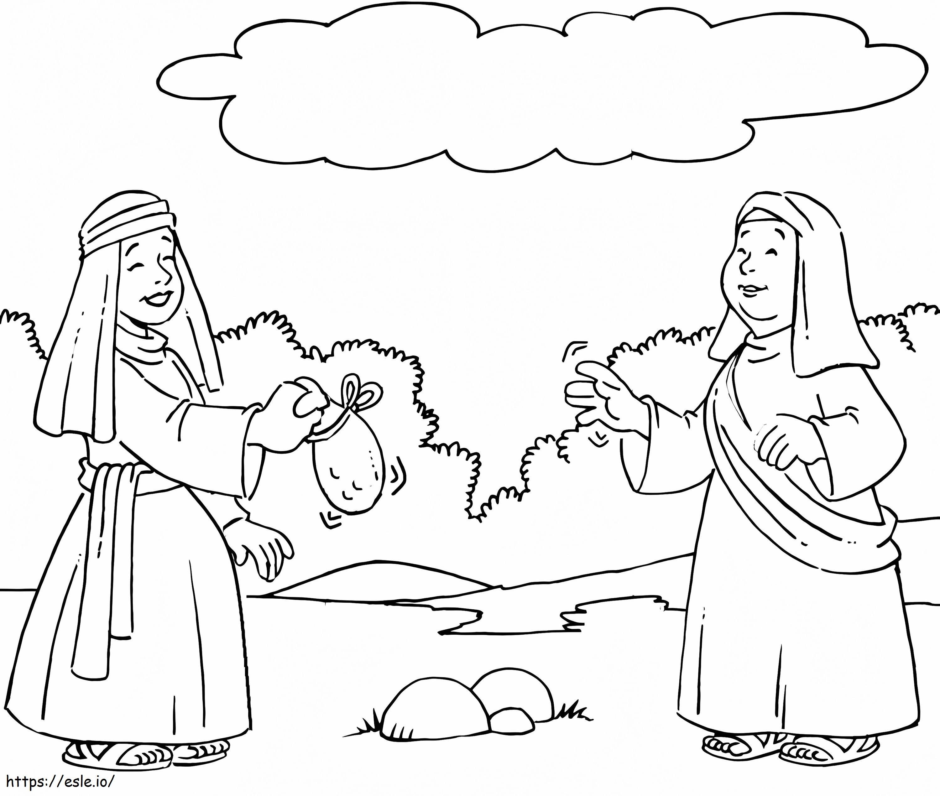 Printable ruth and naomi coloring page