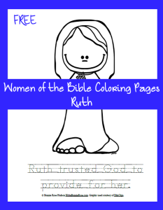 Free women of the bible coloring page