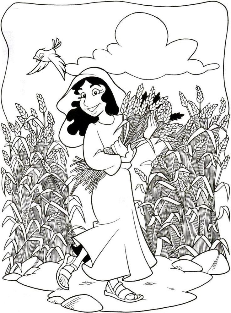 Ruth bible coloring pages