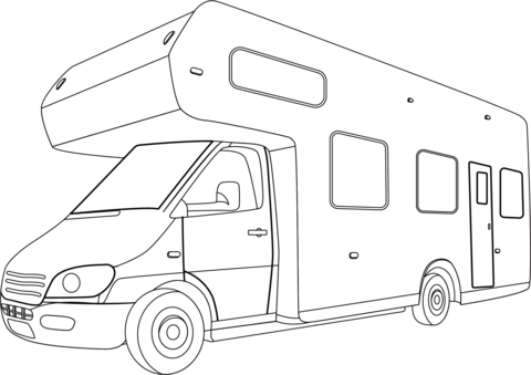 Camper coloring page free printable coloring pages