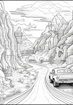 Rv road trip coloring pages vol by art coloring book tpt