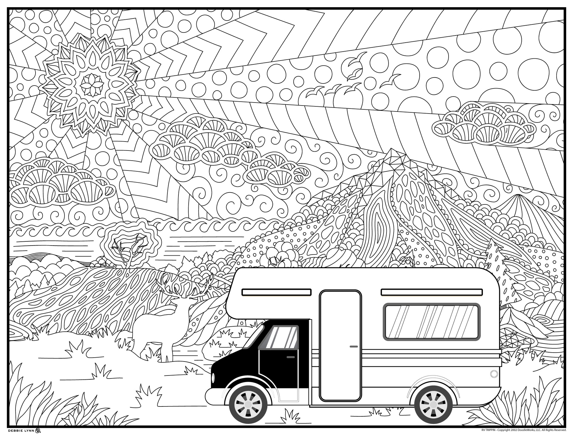 Rv trippin personalized giant coloring poster x â debbie lynn